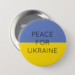Frieden für die Ukraine Einfache minimale ukrainis Button