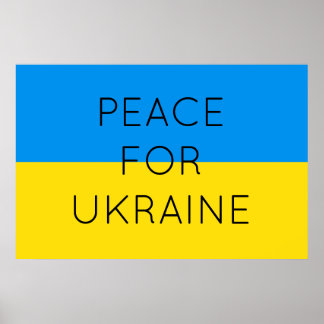 Frieden für die Ukraine Einfache minimale ukrainis Poster
