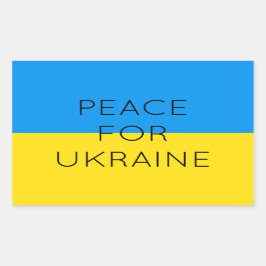 Frieden für die Ukraine Einfache minimale ukrainis Rechteckiger Aufkleber