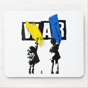 Frieden für die Ukraine Ende Krieg Tauben Symbol U Mousepad