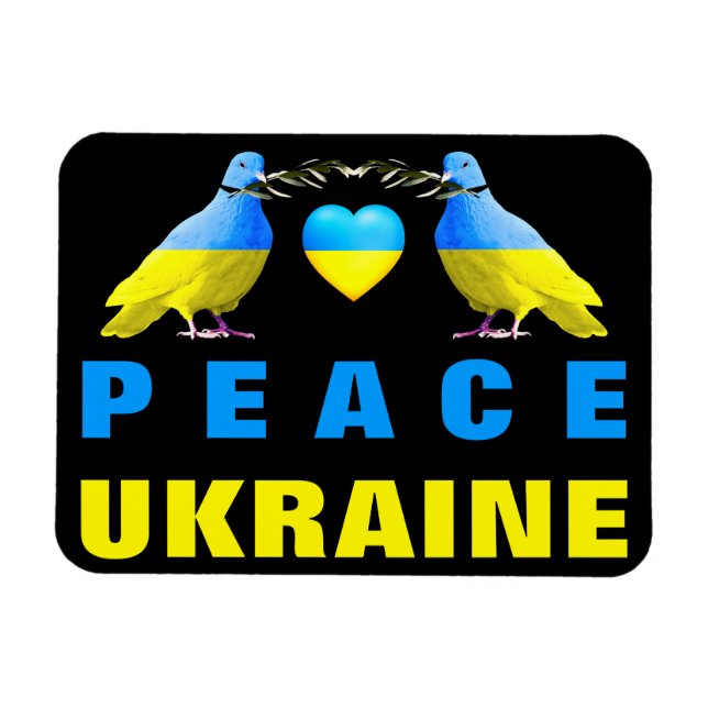 Frieden für die Ukraine - Freiheit - Frieden Taube Magnet (Horizontal)