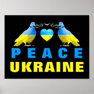 Frieden für die Ukraine - Freiheit - Frieden Taube Poster