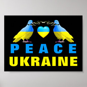 Frieden Für Die Ukraine - Freiheit - Friedenstaube Poster