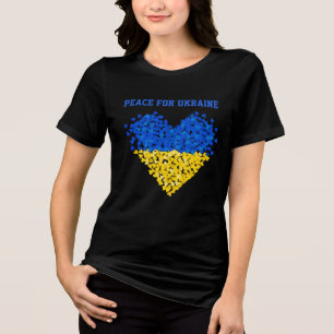 Frieden für die Ukraine. Liebe. Herz.  Tri-Blend Shirt