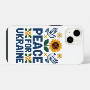 Frieden für die Ukraine Pixel Folkart iPhone 14 Hülle