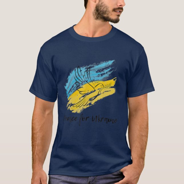 Frieden für die Ukraine Solidarität Frieden Herz U T-Shirt (Vorderseite)