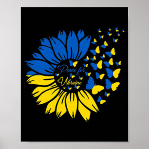 Frieden für die Ukraine Sonnenblume Ukrainischer S Poster