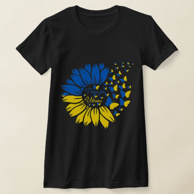 Frieden für die Ukraine Sonnenblume Ukrainischer S T-Shirt (Ablage )