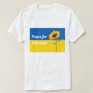Frieden für die Ukraine Sonnenblumen-Flagge Gelb & T-Shirt