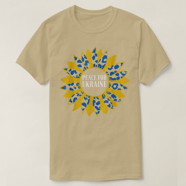 Frieden für die Ukraine Sonnenblumen Ich stehe mit T-Shirt (Design vorne)