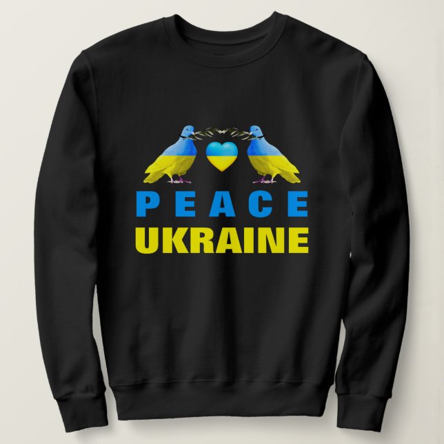 Frieden für die Ukraine Taube der Friedensfreiheit Sweatshirt (Design vorne)