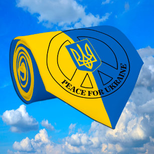 Frieden für die Ukraine, ukrainische Flagge, Emble Krawatte