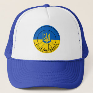 Frieden für die Ukraine, ukrainische Flagge, Emble Truckerkappe