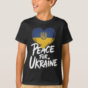 Frieden Für Die Ukraine Ukrainische Flagge Herzsym T-Shirt