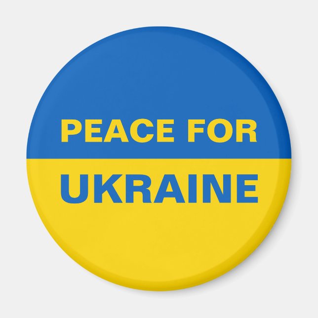 Frieden für die Ukraine - ukrainische Flagge Magnet (Vorne)