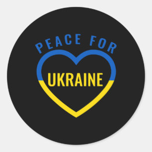Frieden für die Ukraine Unterstützt die Ukraine Be Runder Aufkleber