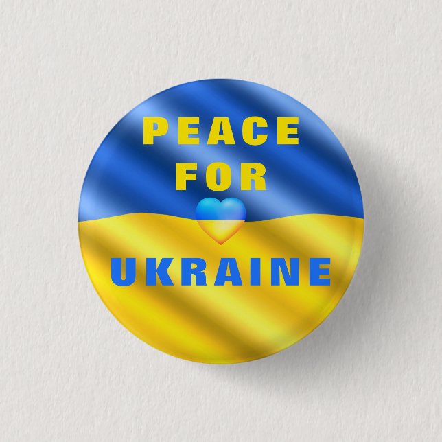 Frieden für die Ukraine - Unterstützung der Freihe Button (Vorderseite)
