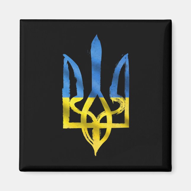 Frieden für die Ukraine Vintage Unterstützung für  Magnet (Vorne)