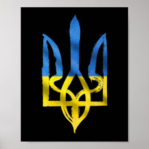 Frieden für die Ukraine Vintage Unterstützung für Poster