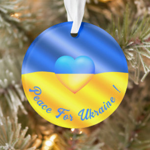 Frieden für die Ukraine Weihnachtsschmuck Ukraine  Ornament