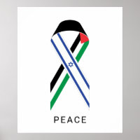 Frieden für Israel und Palästina Flaggen Streifen