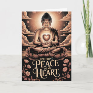 Frieden für mein Herz Buddha Achtsamkeit Valentins Karte