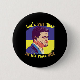 Frieden für Ukrainer Lasst uns den Krieg an seinen Button