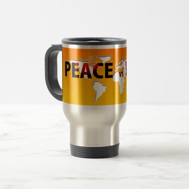 Frieden gegen Krieg schöne Tasse (Vorderseite Links)