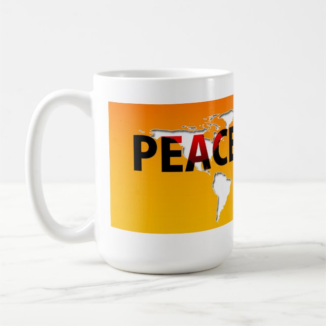 Frieden gegen Tasse des Krieges (Links)
