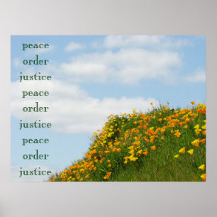 Frieden, Gerechtigkeit und schöne Kunst Prints Pop Poster