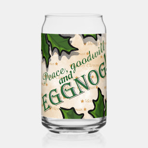 Frieden, guter Wille und Eggnog-Weihnachten Dosenglas