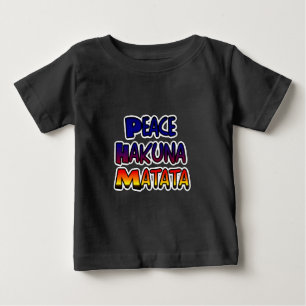 Frieden Hakuna Matata Farbverlauf Kunst Baby T-shirt