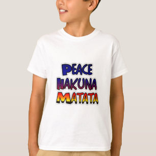 Frieden Hakuna Matata Farbverlauf Kunst T-Shirt