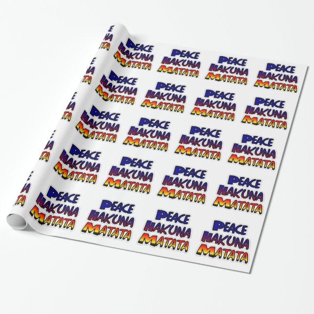 Frieden Hakuna Matata Gradient Kunst Geschenkpapier (Ungerollt)