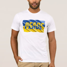 Frieden im Krieg Die Flagge der Ukraine inspiriert T-Shirt