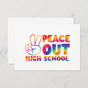 Frieden in der Gefärbte Krawatte der Oberstufe let Dankeskarte