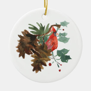 Frieden in der Natur-Weihnachtspersonalisierten Keramik Ornament