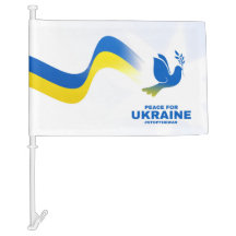 Frieden in der Ukraine Autoflagge