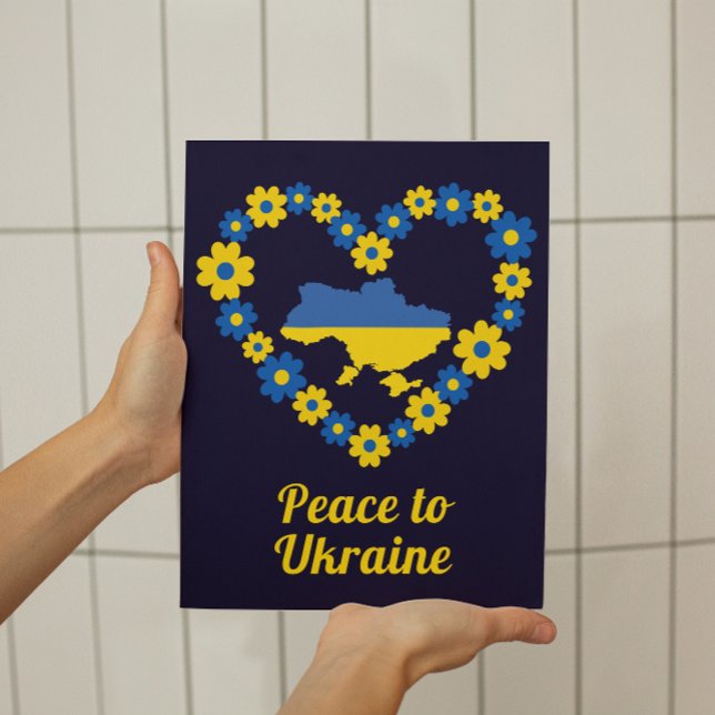 Frieden in der Ukraine - Flora-Kranken-Flaggenplan Poster (Von Creator hochgeladen)