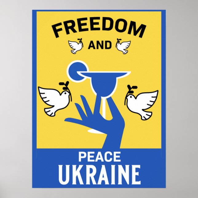 Frieden in der Ukraine - Liebe und Unterstützung f Poster (Vorne)