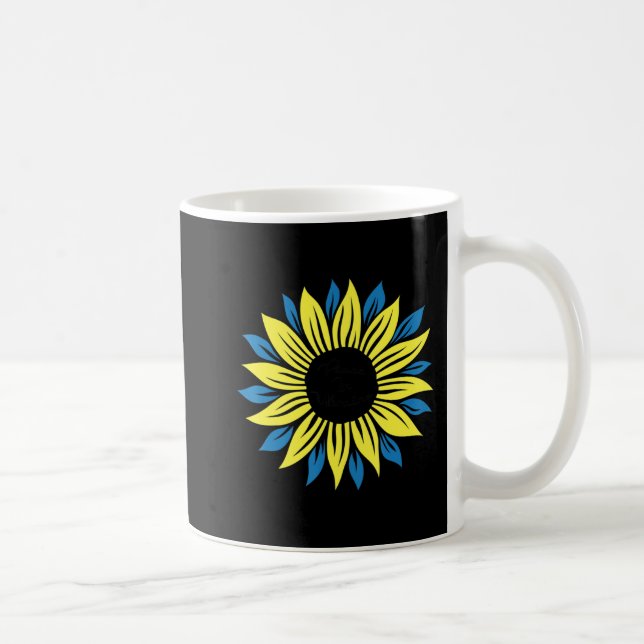 Frieden in der Ukraine Sonnenblume für Frauen Ukra Kaffeetasse (Rechts)