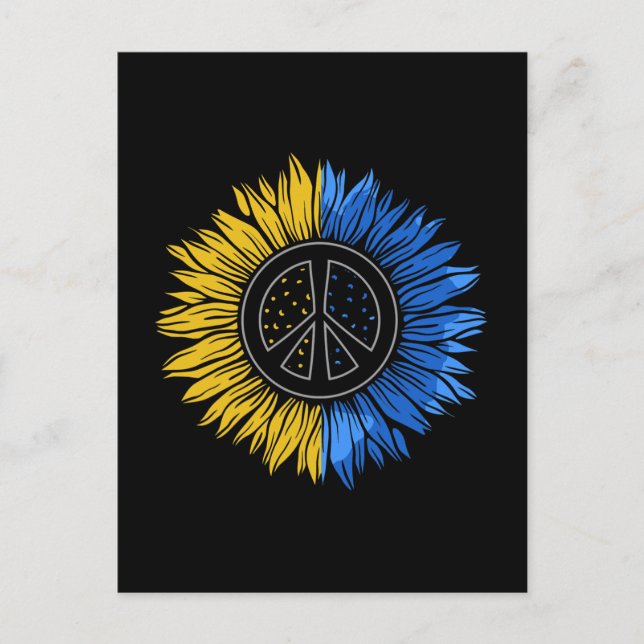 Frieden in der Ukraine Sonnenblumen - Hemd für Fra Postkarte (Vorderseite)