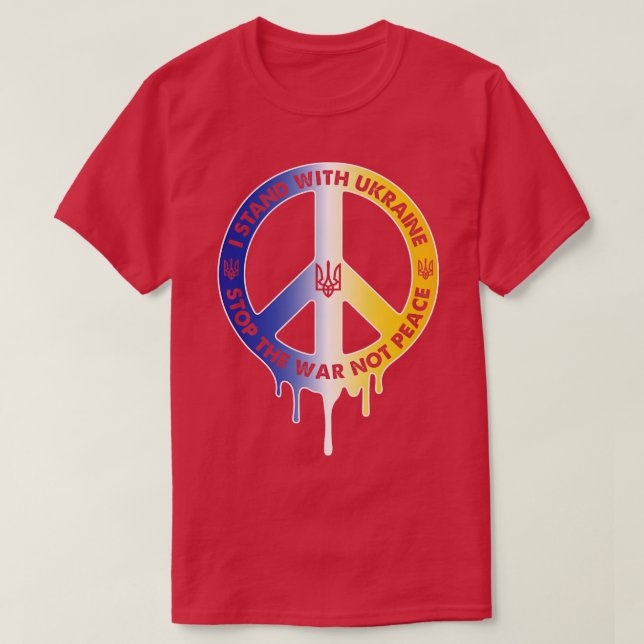 Frieden in der Ukraine T-Shirt (Design vorne)