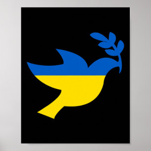 Frieden In Der Ukraine Taube Für Frauen Männer Ukr Poster