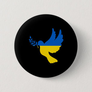 Frieden In Der Ukraine Taube. Steht Mit Der Ukrain Button