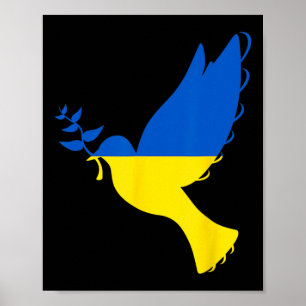 Frieden in der Ukraine Taube. Steht mit der Ukrain Poster