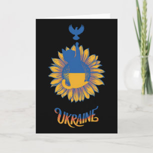 Frieden In Der Ukraine Taube Und Katze Stehen Mit Karte
