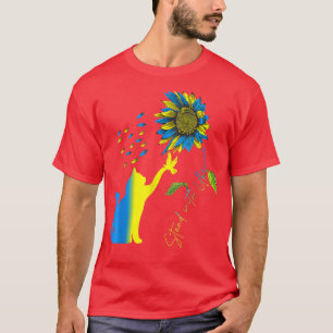 Frieden in der Ukraine Taube und Katze T-Shirt
