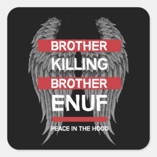 Frieden in Frieden   End Gun Gewalt   BILDUNG M Quadratischer Aufkleber