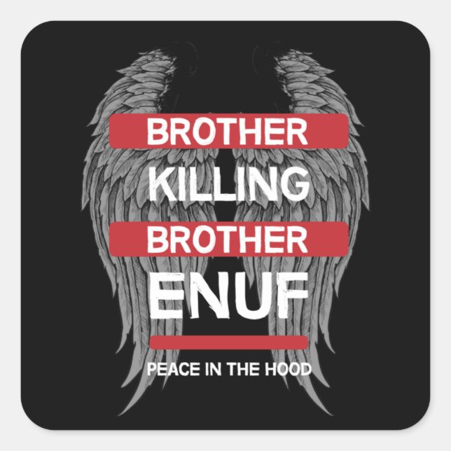 Frieden in Frieden | End Gun Gewalt | BILDUNG M Quadratischer Aufkleber (Vorderseite)